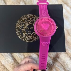 Versace Barbie hot pink rubber watch new